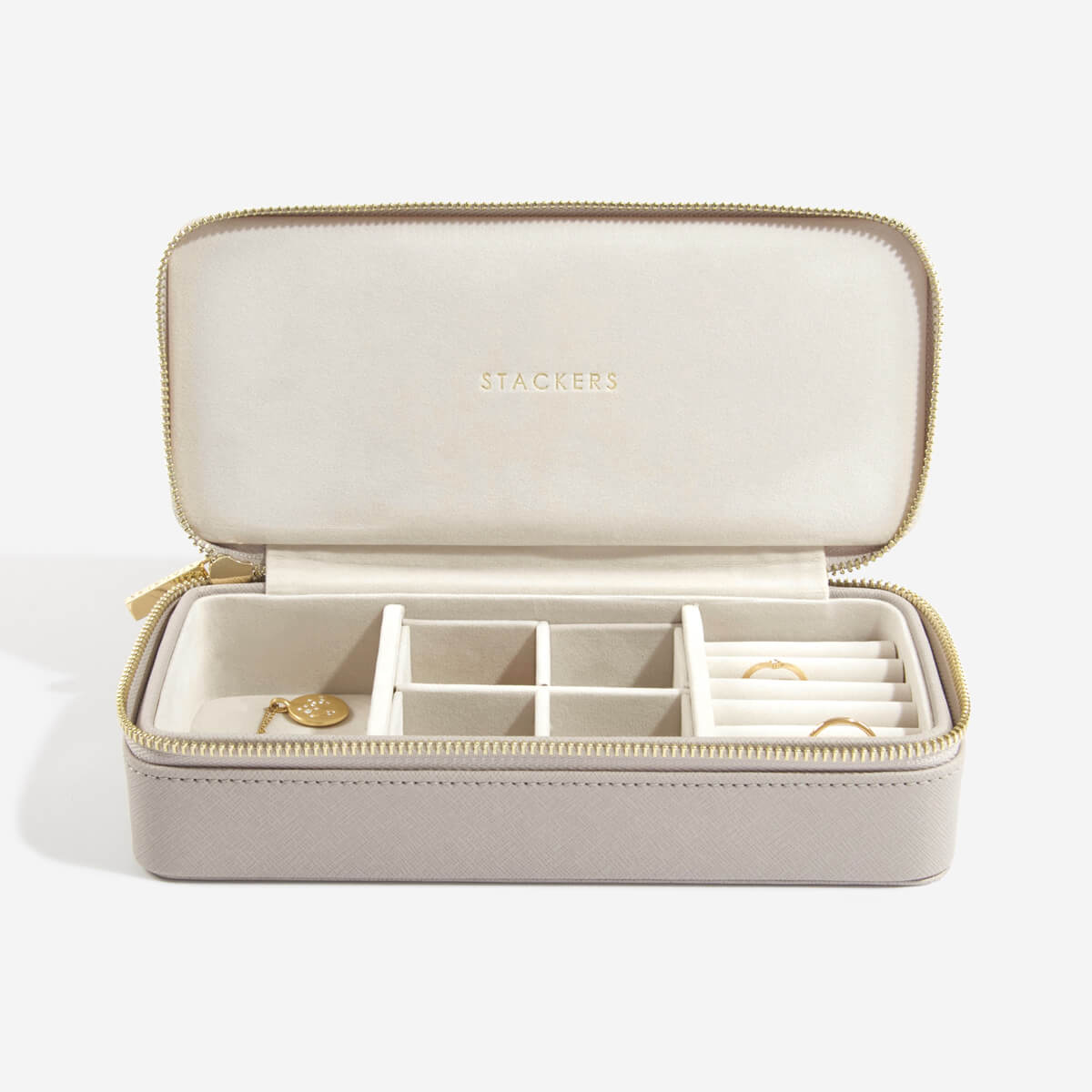 Taupe Large Travel Jewellery Box Stackers