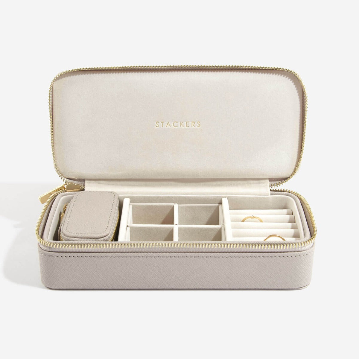 Taupe Large Travel Jewellery Box Stackers