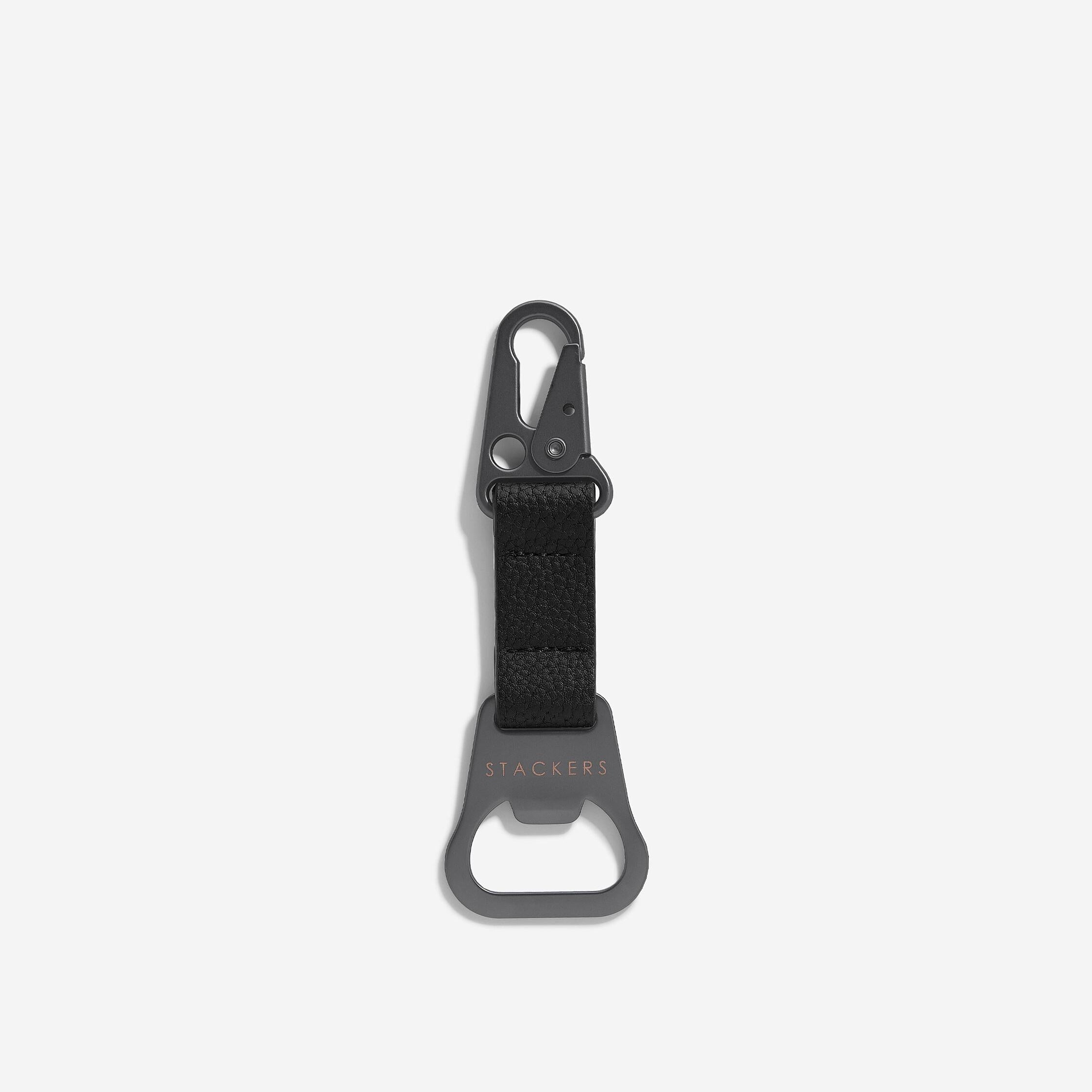Black Bottle Opener Keyring - Travel Accessories - Stackers Australia