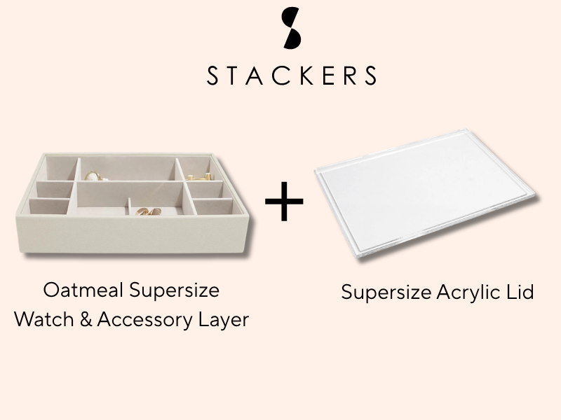 Supersize Display Lid & Oatmeal Supersize Watch & Accessory Layer Bundle