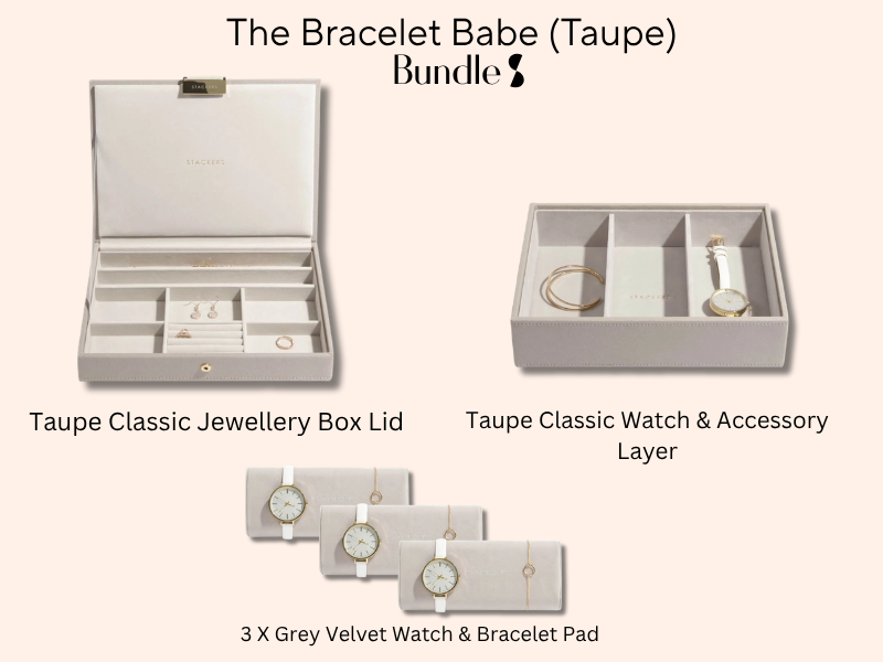 The Bracelet Babe Box (Taupe) - Jewellery Box Accessories - Stackers Australia