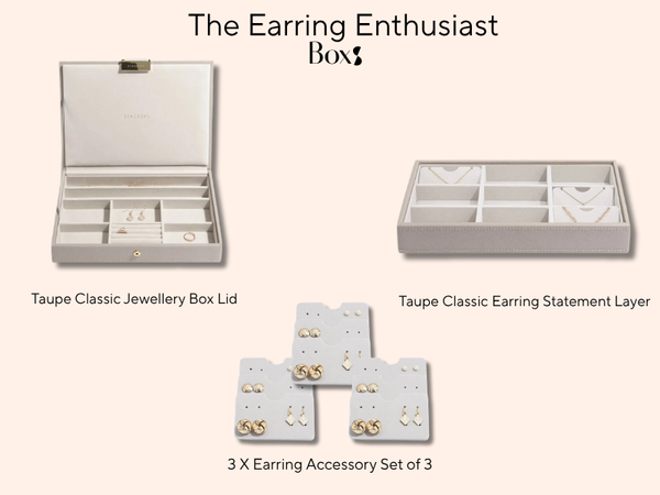 The Earring Enthusiast Box (Taupe)