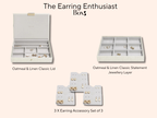 The Earring Enthusiast Box (Oatmeal & Linen) - Jewellery Box Accessories - Stackers Australia