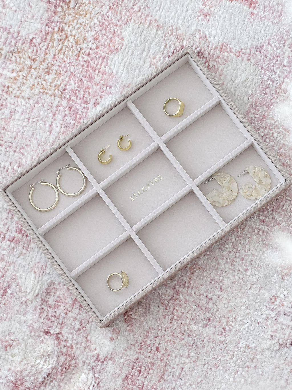 Taupe Classic Earring Statement Layer - Jewellery Box Layer - Stackers Australia
