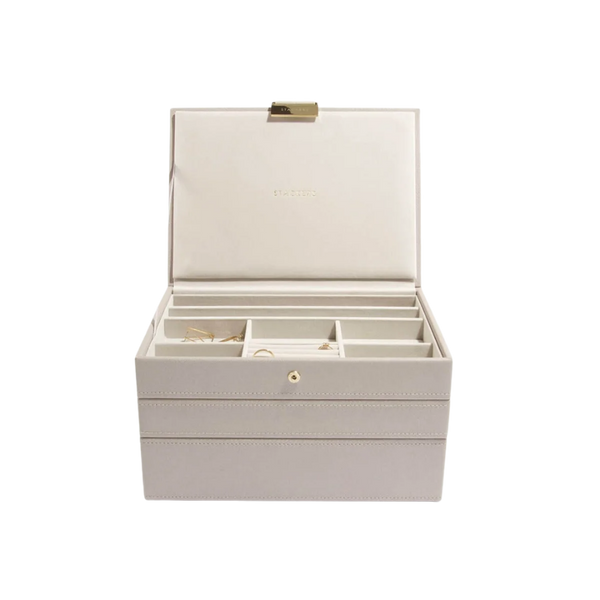 Taupe Jewellery Box set of 3 - - Stackers Australia Australia