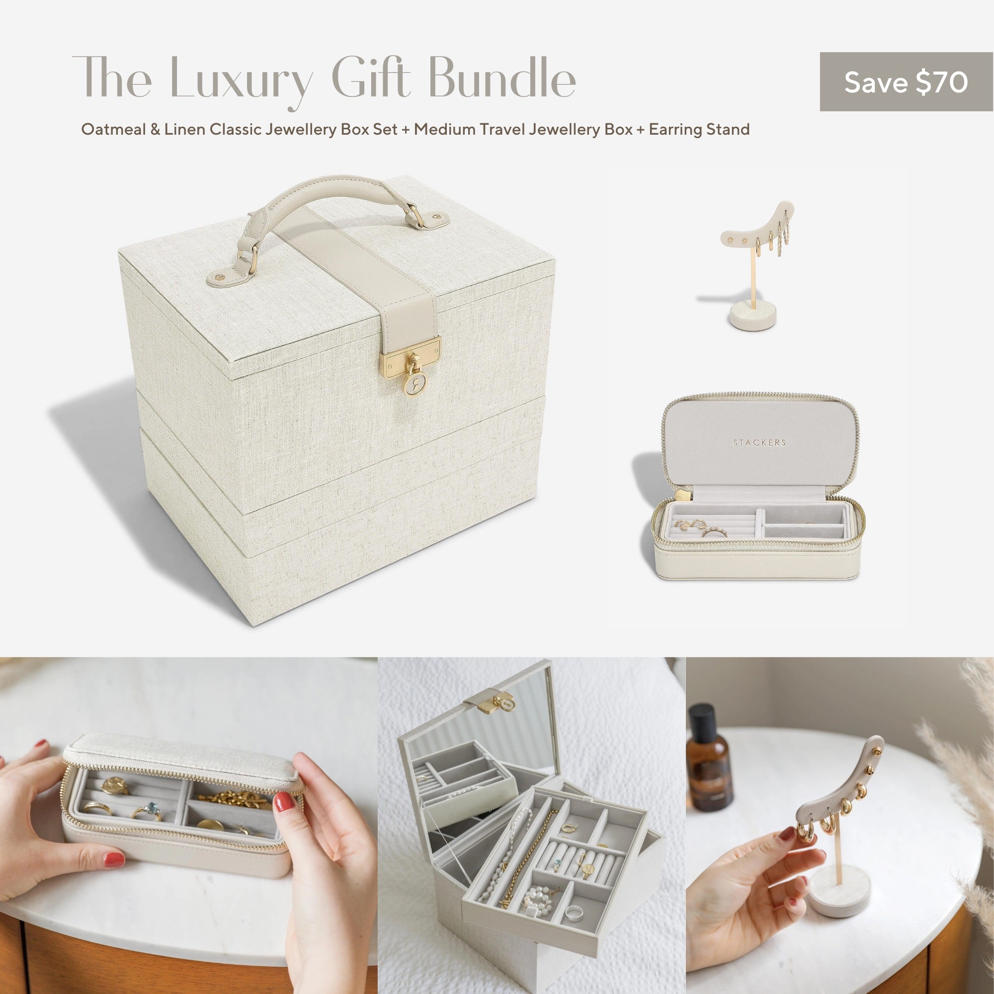 The Luxury Gift Bundle - Jewellery Box - Stackers Australia