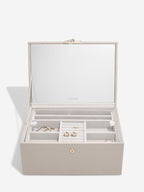 Taupe Luxury Classic Jewellery Box Stackers