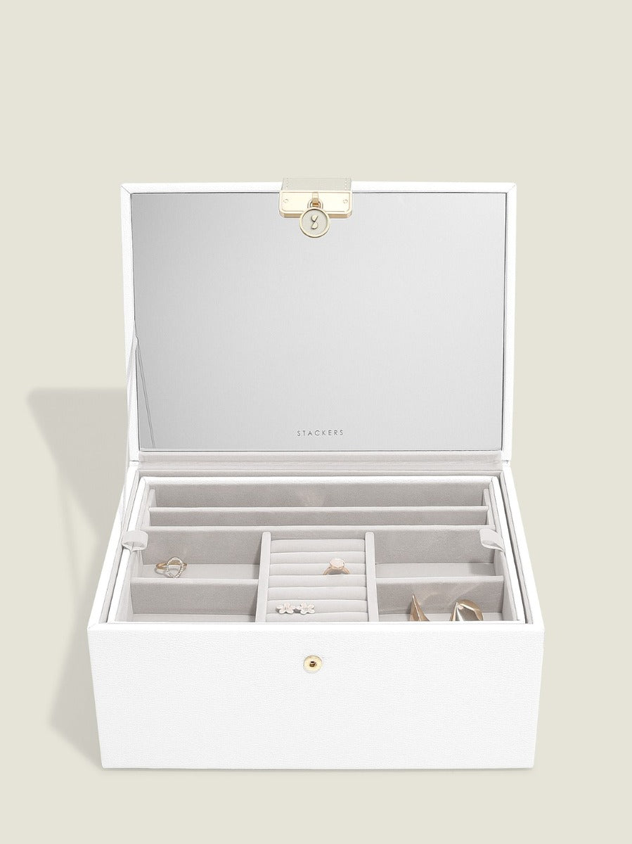 White Luxury Classic Jewellery Box Stackers