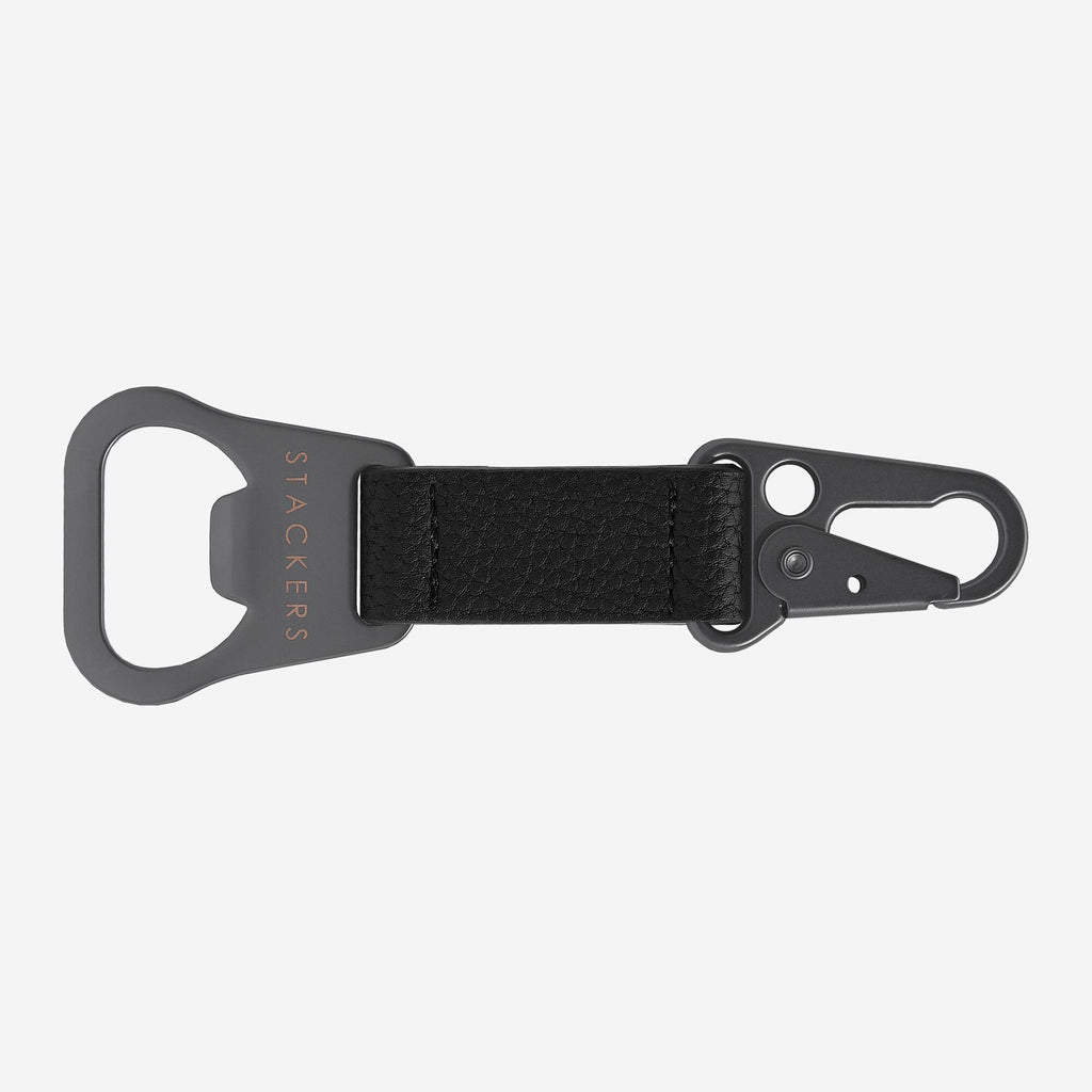 Black Bottle Opener Keyring