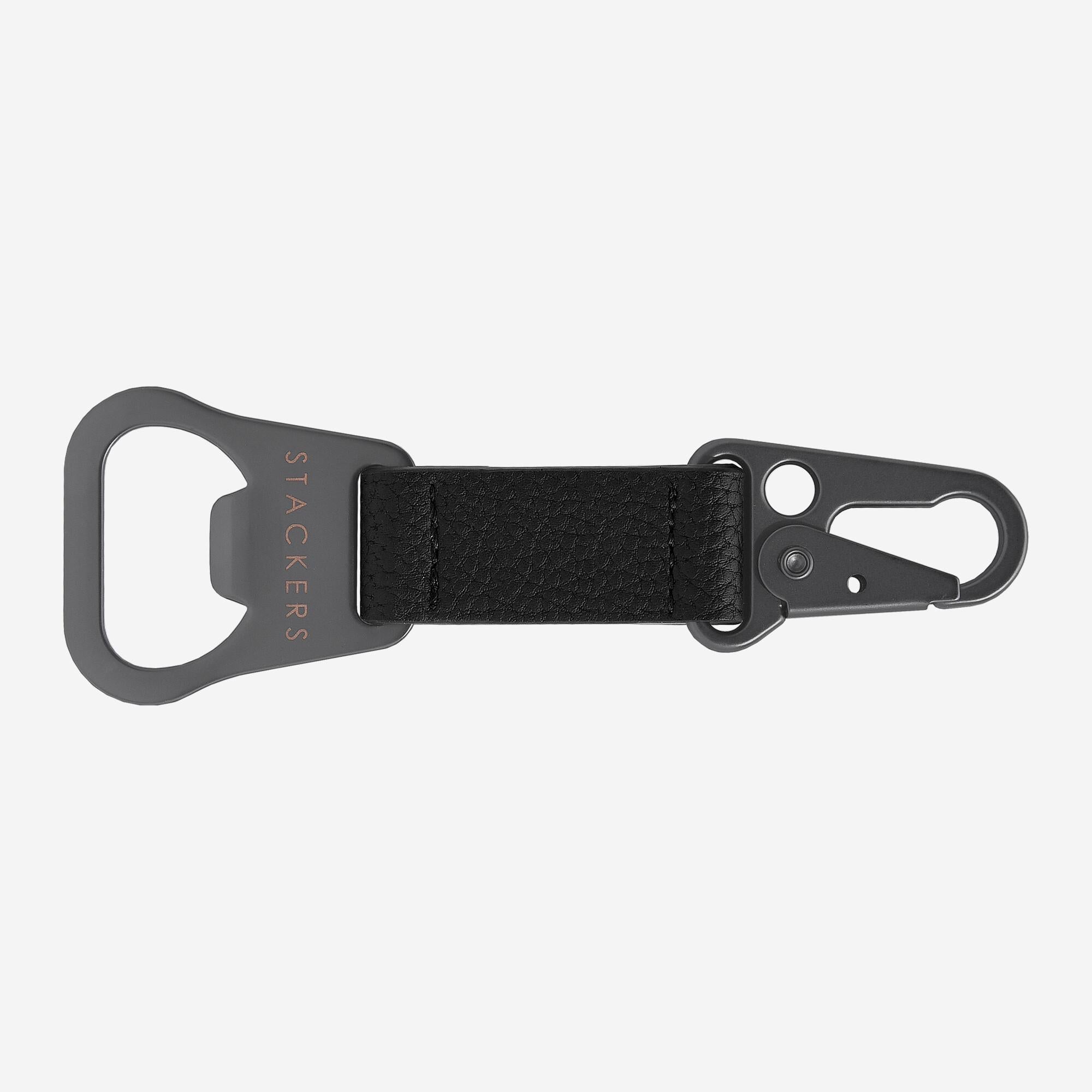 Black Bottle Opener Keyring