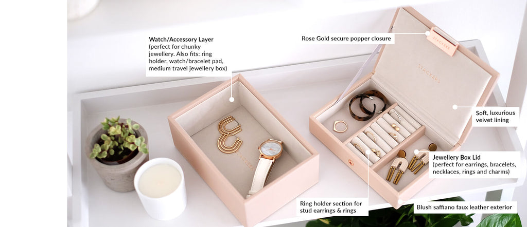 Blush Mini Jewellery Box Stackers