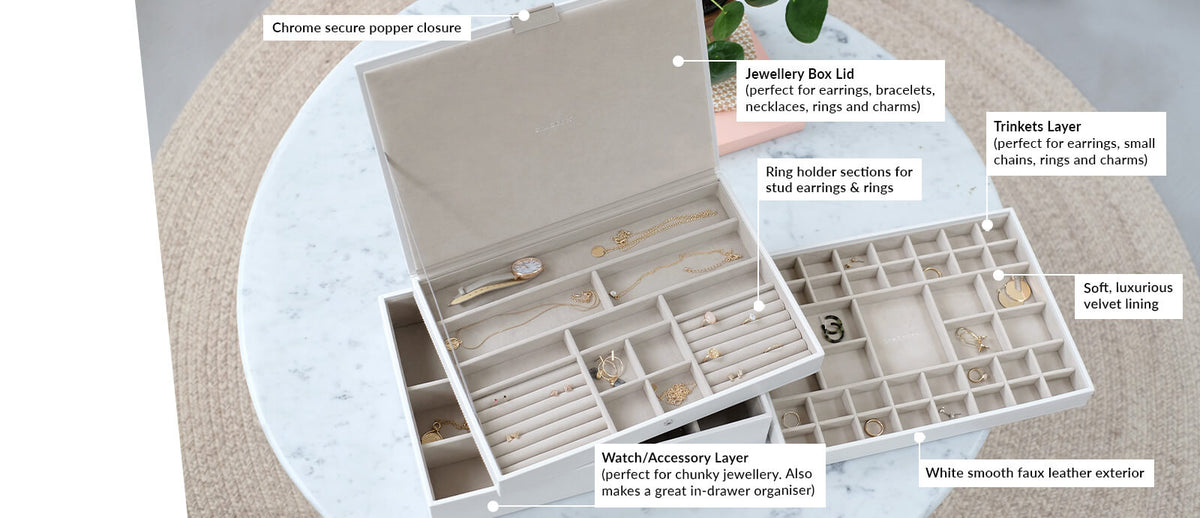 Stackers White Supersize Jewellery Box – Stackers Australia