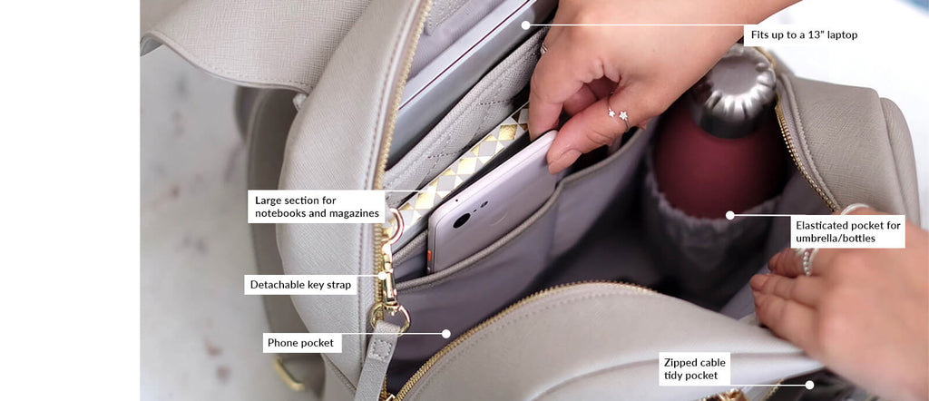 Taupe Backpack Stackers