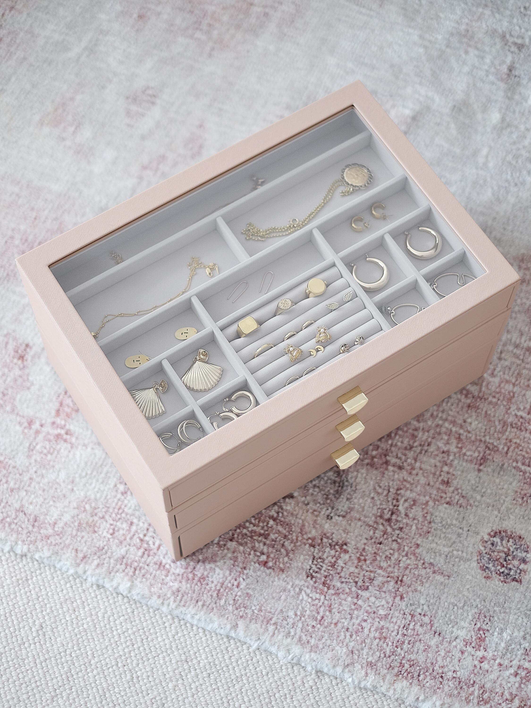Blush Supersize Jewellery Box (with drawers) - Jewellery Box - Stackers Australia