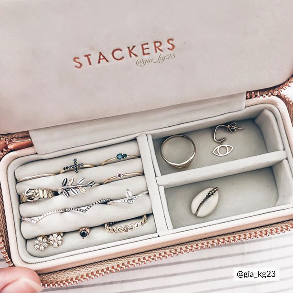 Taupe Medium Travel Jewellery Box Stackers