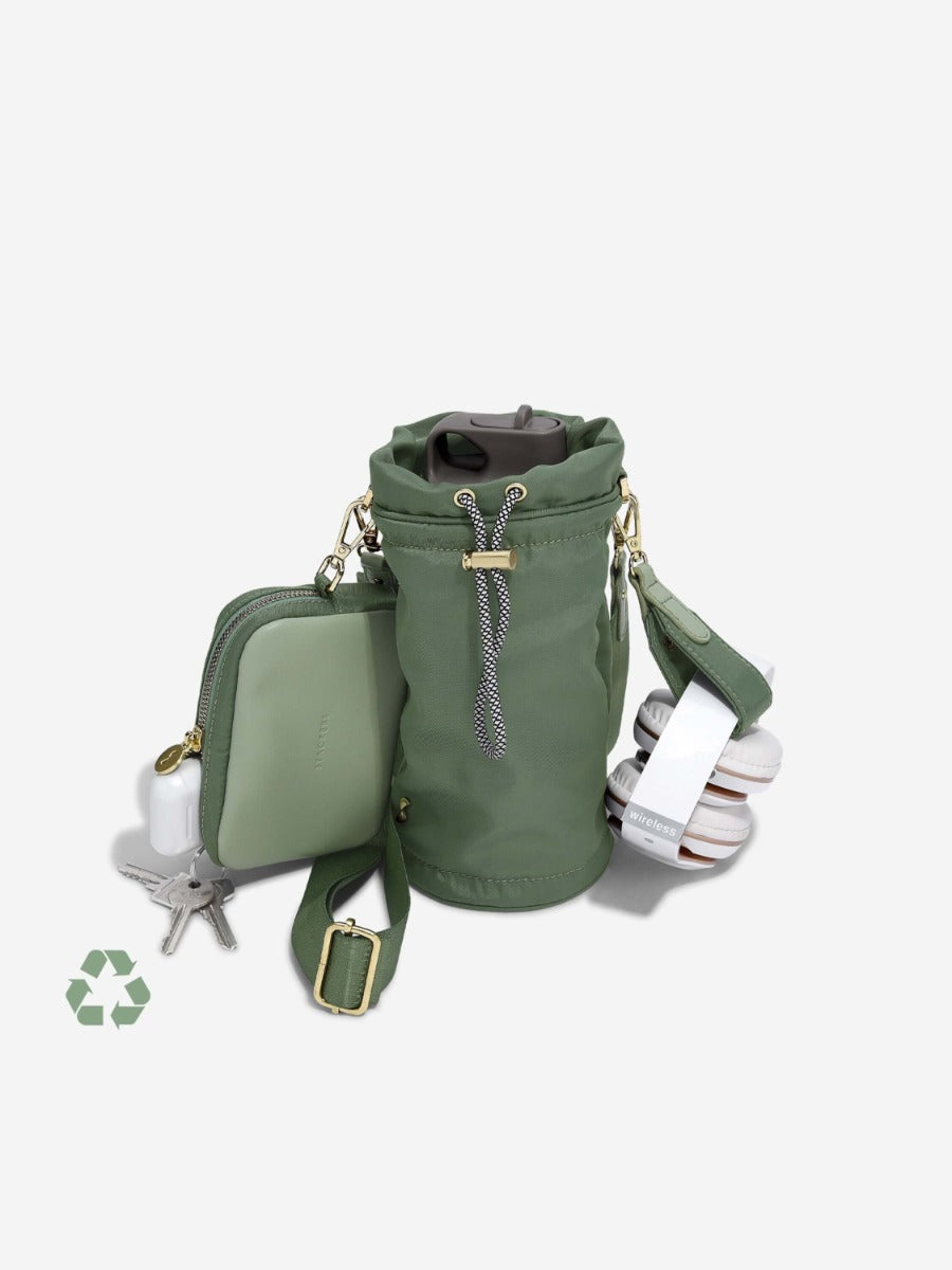 Green Recycled Nylon Bottle Bag Stackers