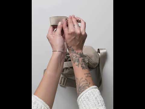 Recycled Nylon Black Bottle Bag