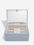 Dusky Blue Luxury Classic Jewellery Box Stackers