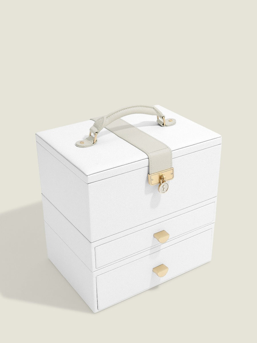 White Luxury Classic Jewellery Box Stackers