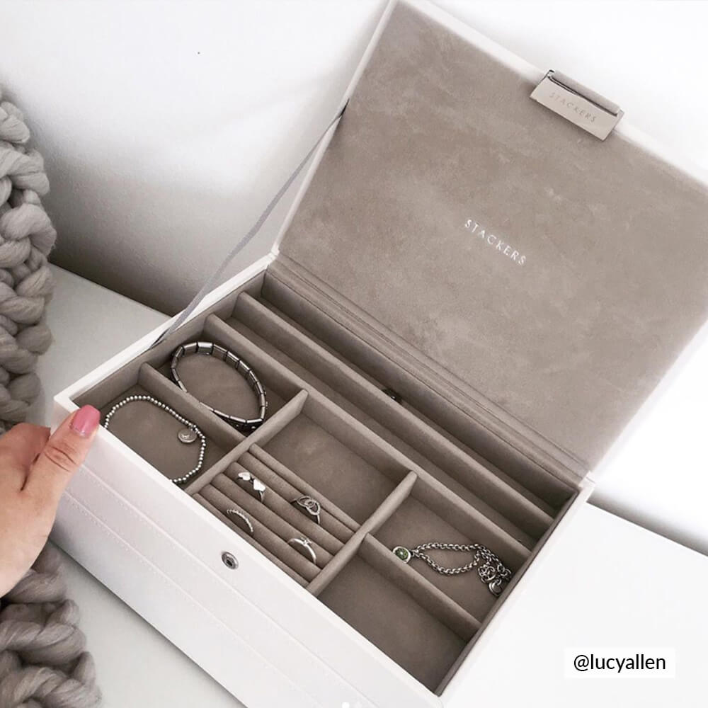 White Classic Jewellery Box Stackers