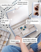 Dusky Blue Classic Jewellery Box Stackers