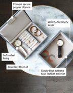 Dusky Blue Mini Jewellery Box Stackers