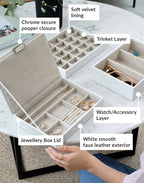 White Classic Jewellery Box Stackers
