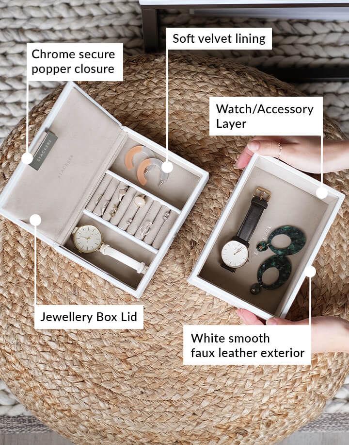 White Mini Jewellery Box Stackers