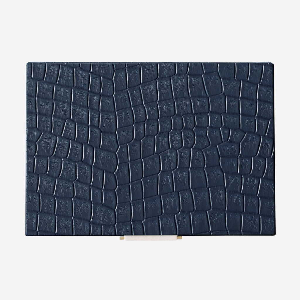 Navy Croc Mini Jewellery Box Stackers