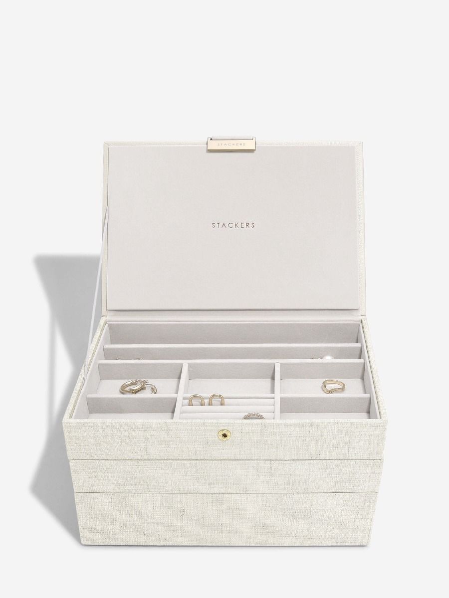 Oatmeal & Linen Classic Jewellery Box