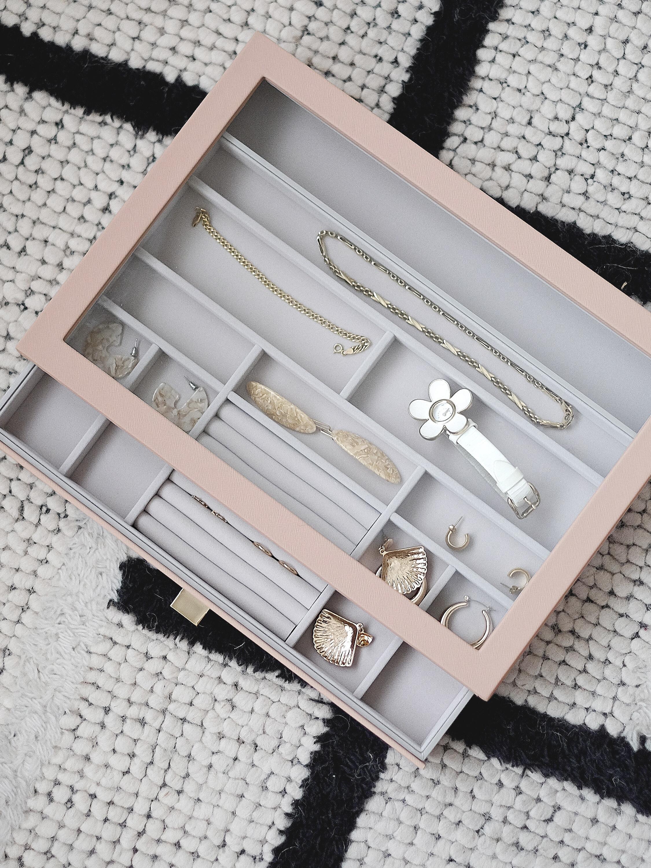 Blush Supersize Glass Lid Drawer Layer