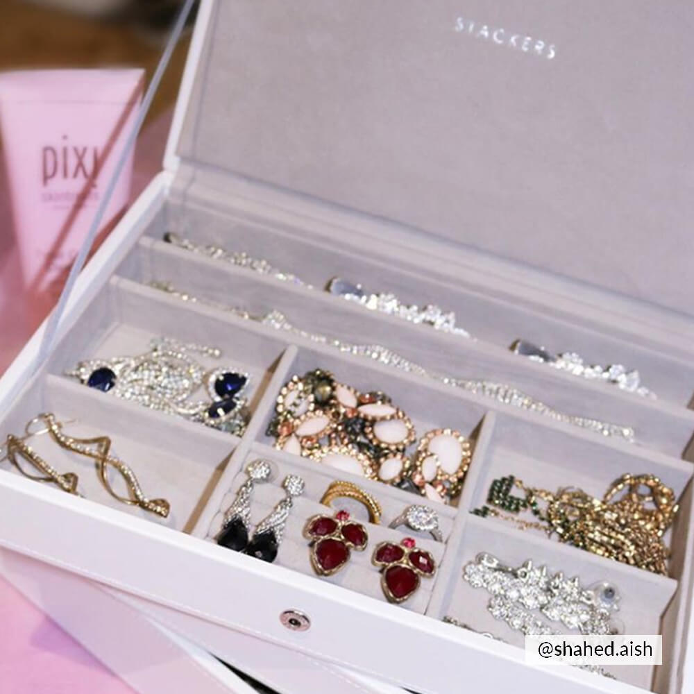 White Classic Jewellery Box Stackers