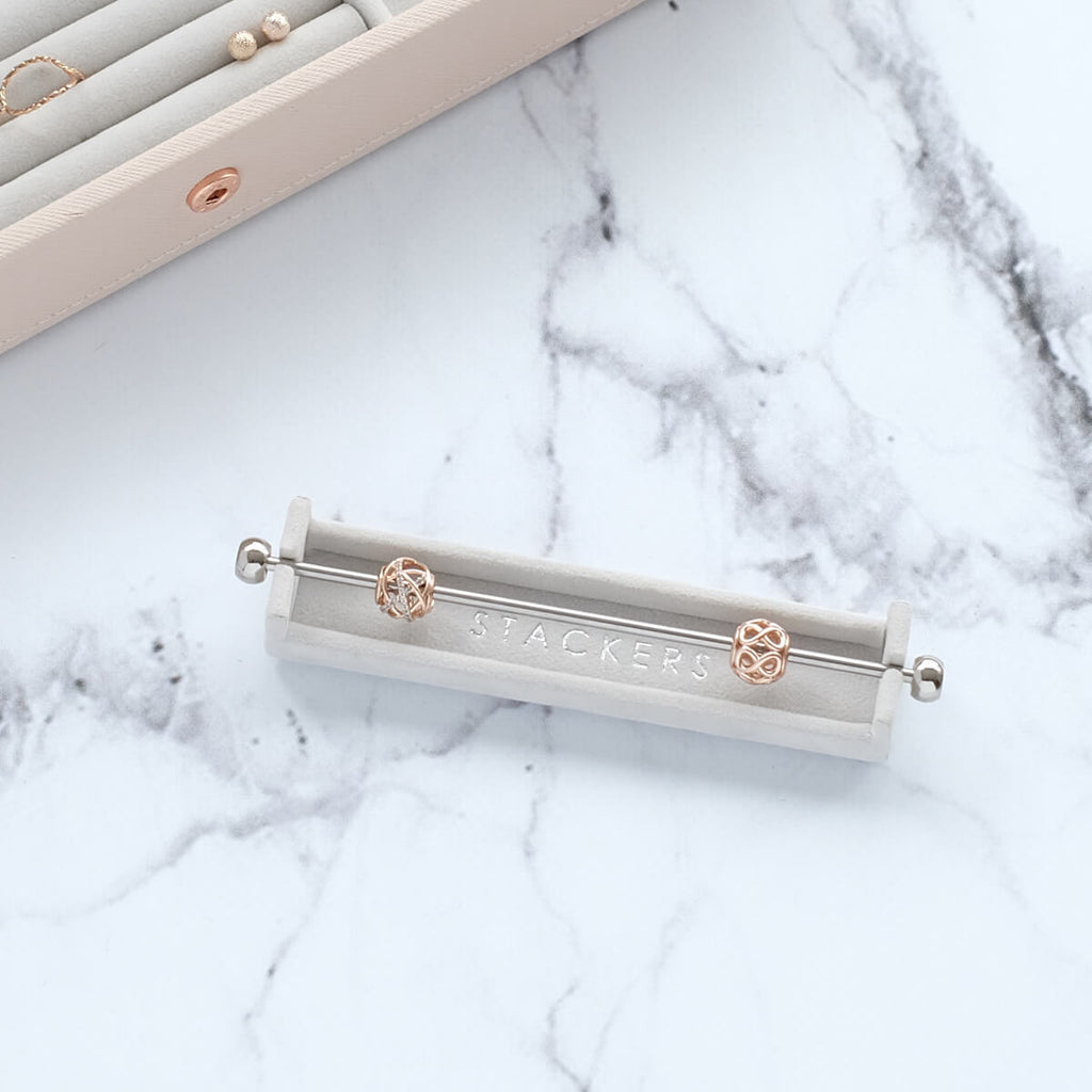 Grey Velvet Charm Bar Stackers