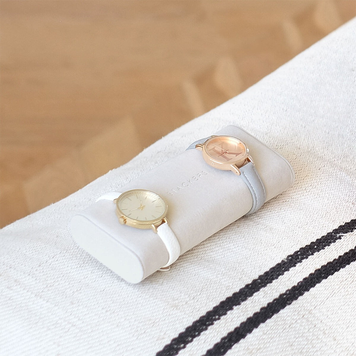 Grey Velvet Watch & Bracelet Pad Stackers