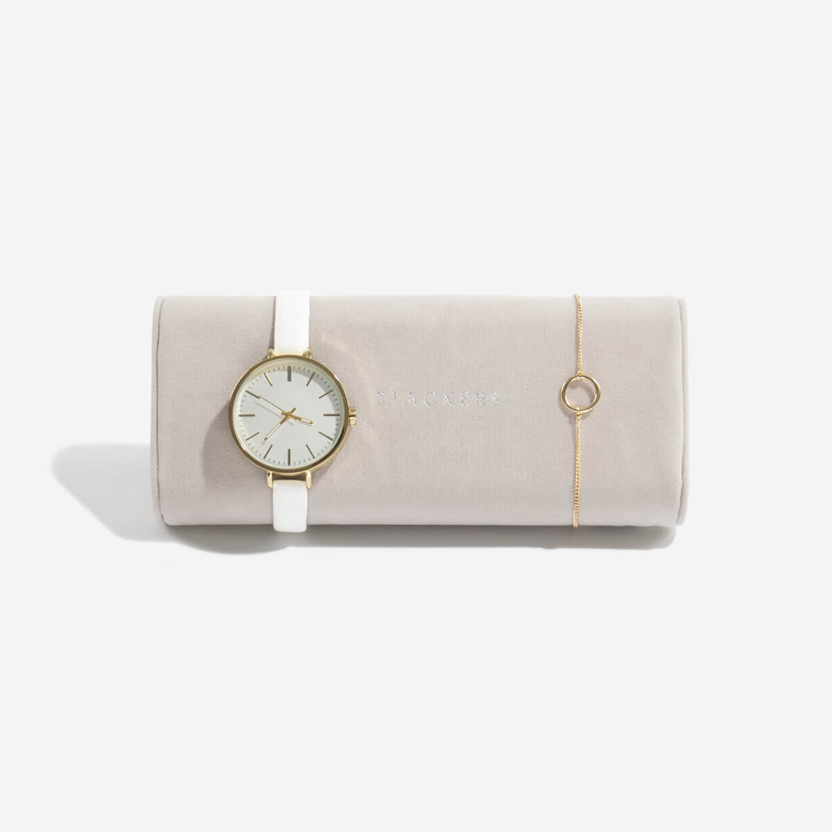 Grey Velvet Watch & Bracelet Pad Stackers