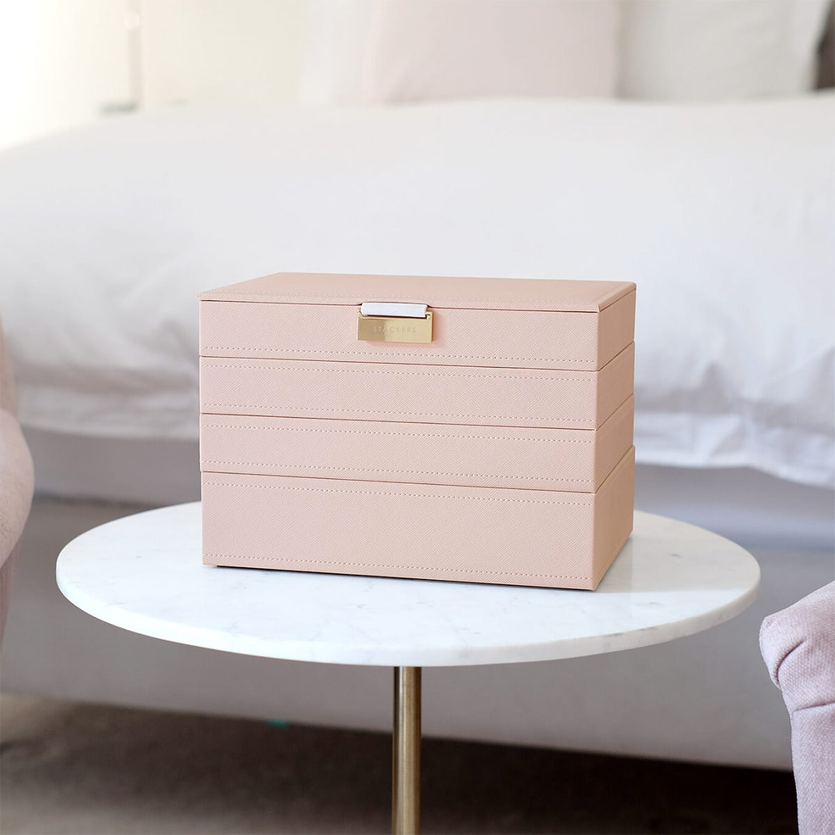 Blush Classic Jewellery Box Set of 4 Stackers