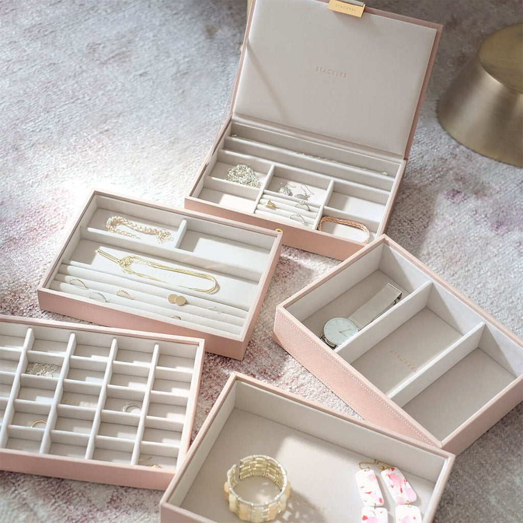 Blush Classic Jewellery Box Set of 5 Stackers