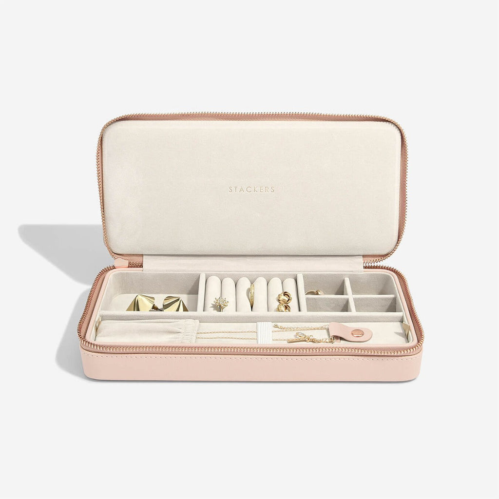 Blush Sleek Necklace Travel Jewellery Box Stackers