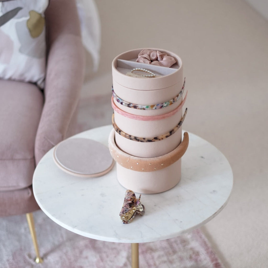 Blush Hair Accessory Organiser Stackers
