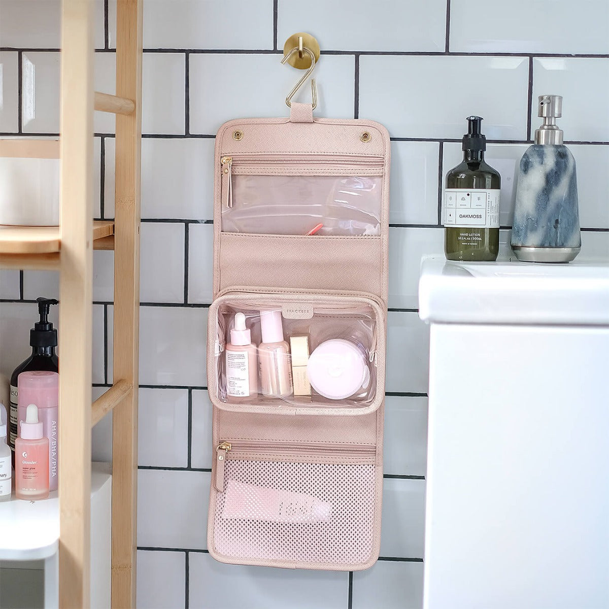 Blush Small Hanging Washbag Stackers