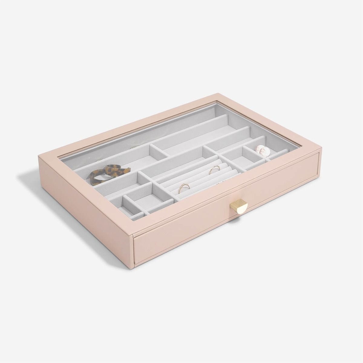 Blush Supersize Glass Lid Drawer Layer