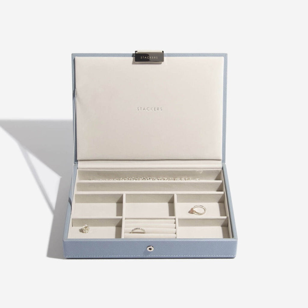 Dusky Blue Classic Jewellery Box Lid Stackers