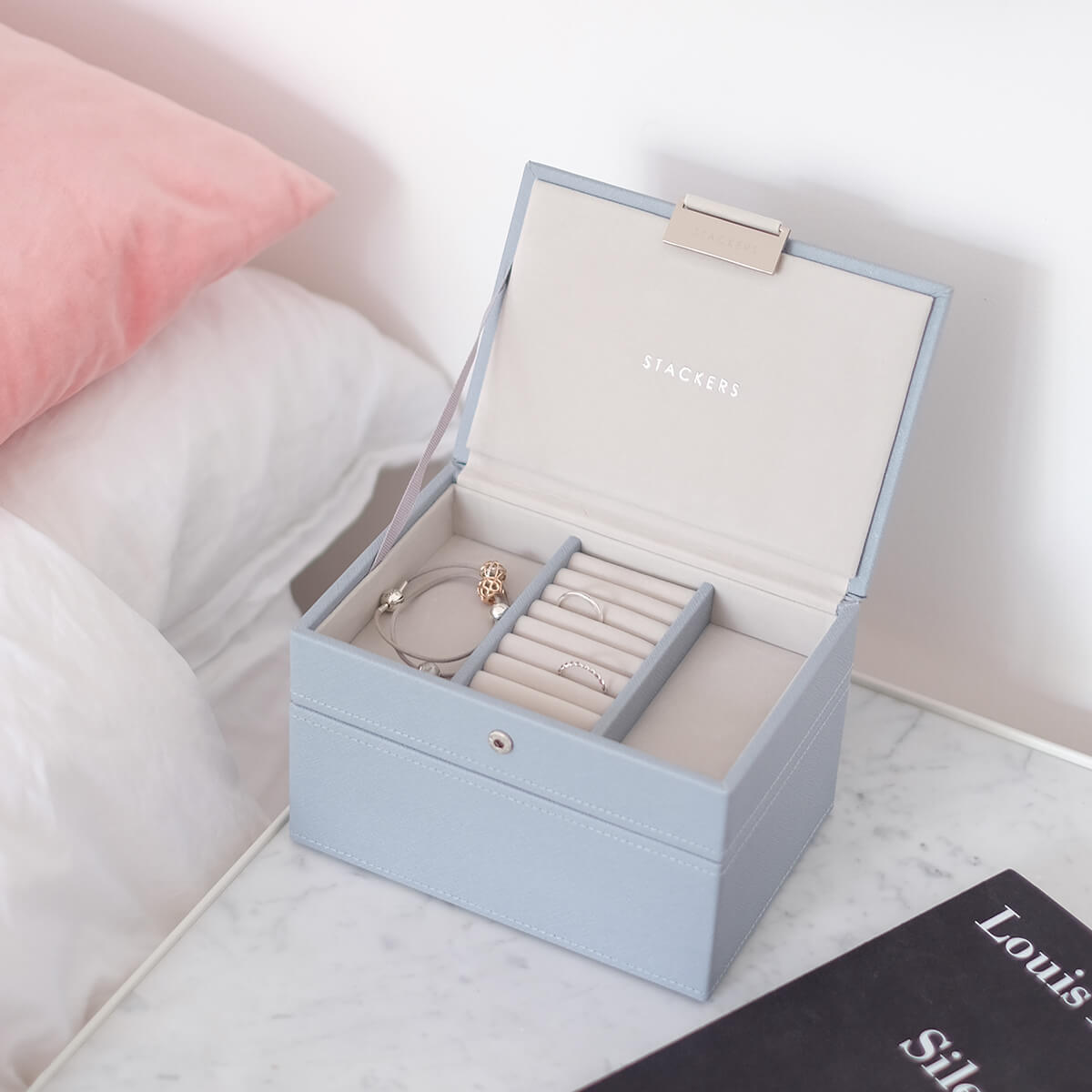 Dusky Blue Mini Jewellery Box Stackers