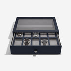 Navy Pebble 10pc Watch Drawer Stackers