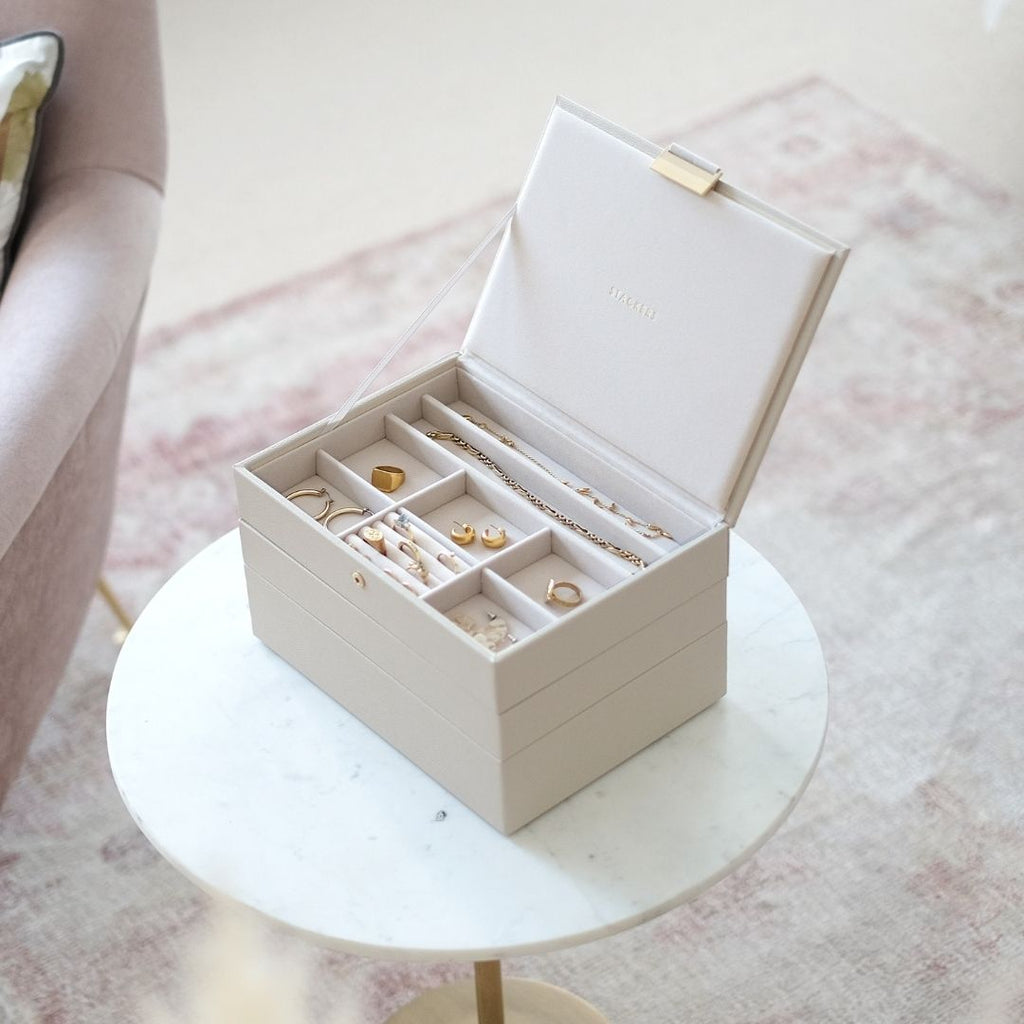 Oatmeal Classic Jewellery Box Stackers
