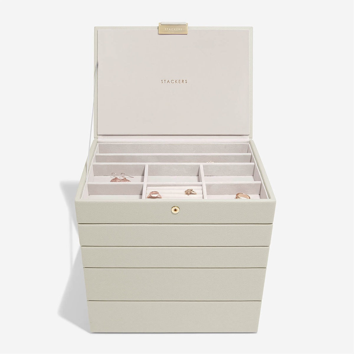 Oatmeal Classic Jewellery Box Set of 5 Stackers