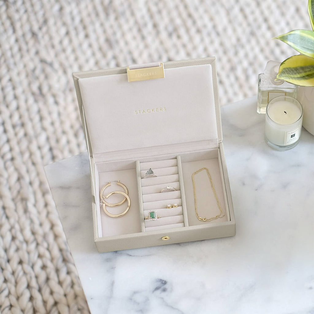 Oatmeal Mini Jewellery Box Lid Stackers