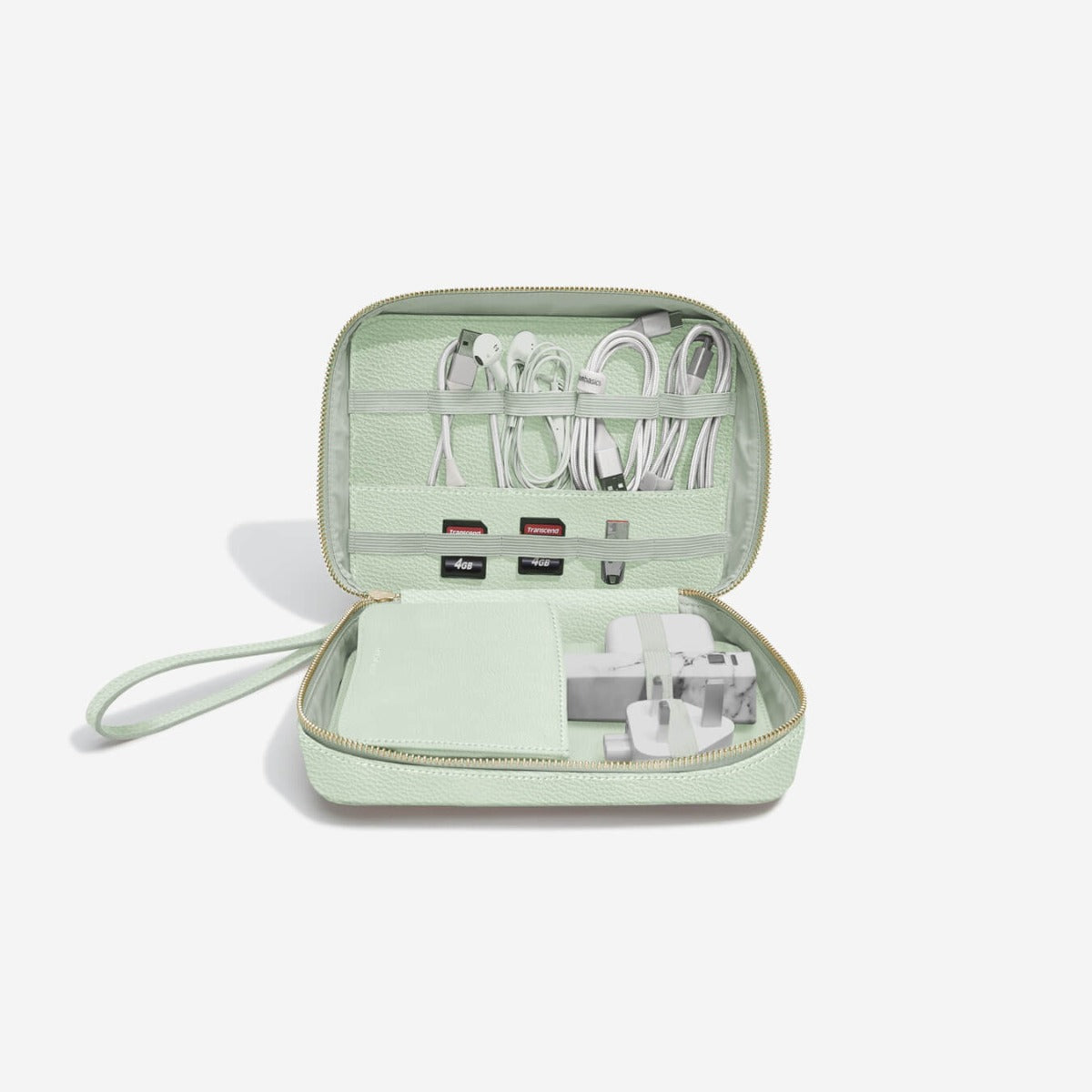 Sage Green Cable Tidy Bag - Tech Accessories - Stackers Australia