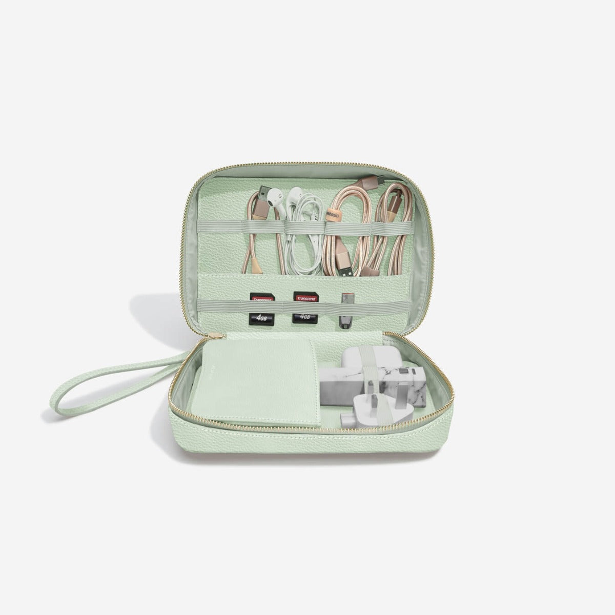 Sage Green Cable Tidy Bag - Tech Accessories - Stackers Australia