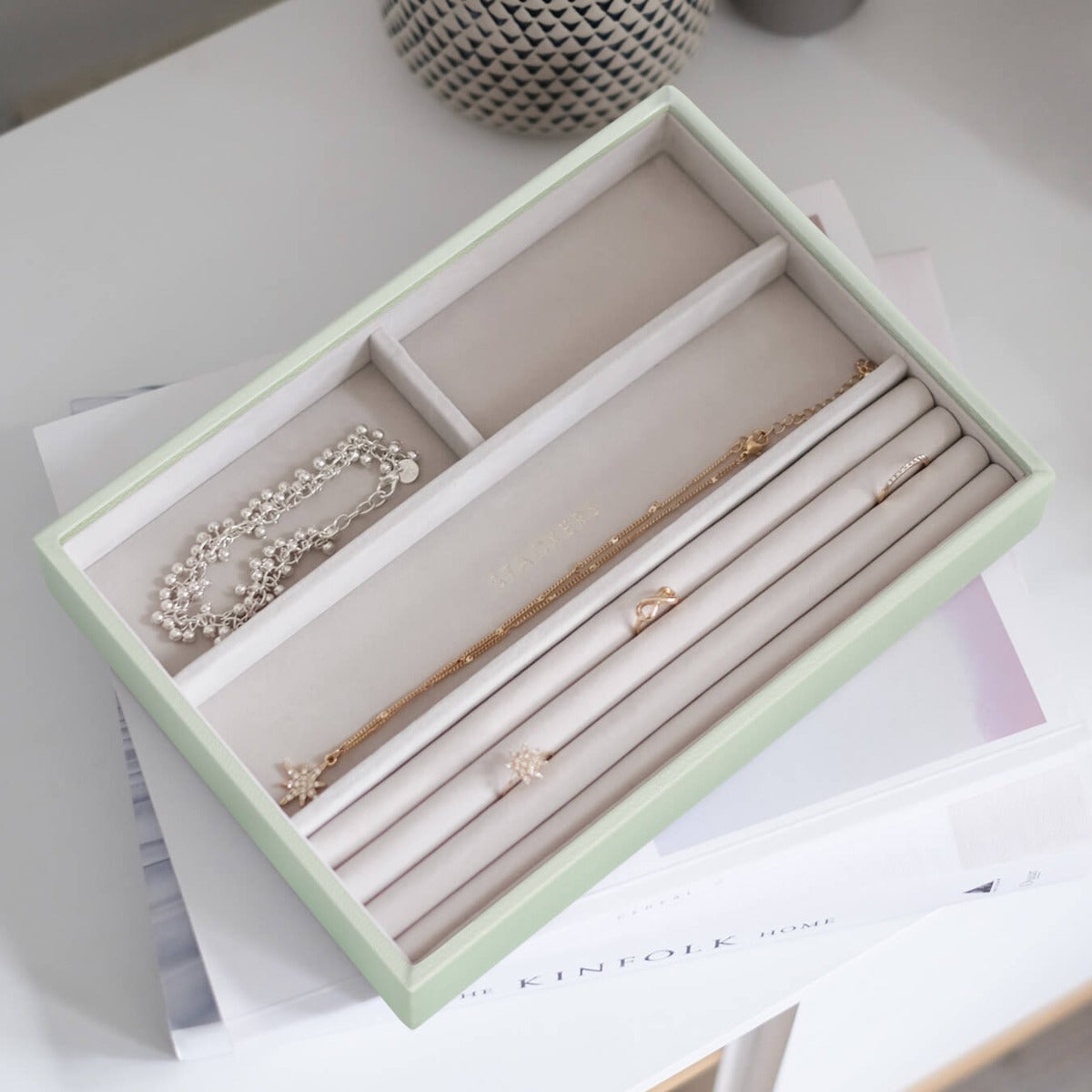 Sage Green Classic Ring & Bracelet Layer Stackers